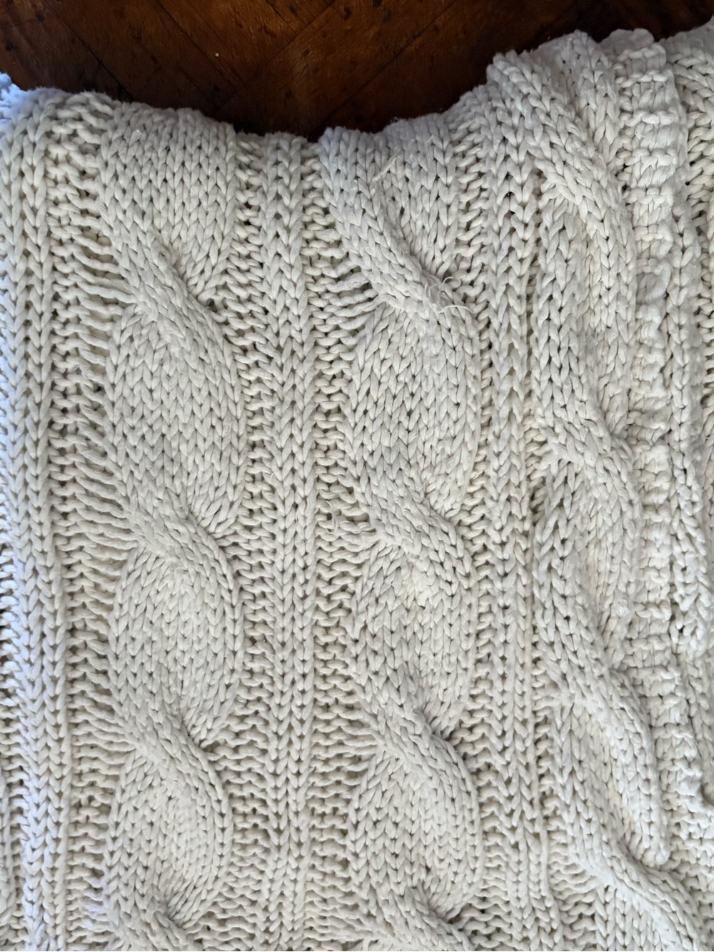 Aviva Stanoff Knit Throw - Cream - 50” x 70”